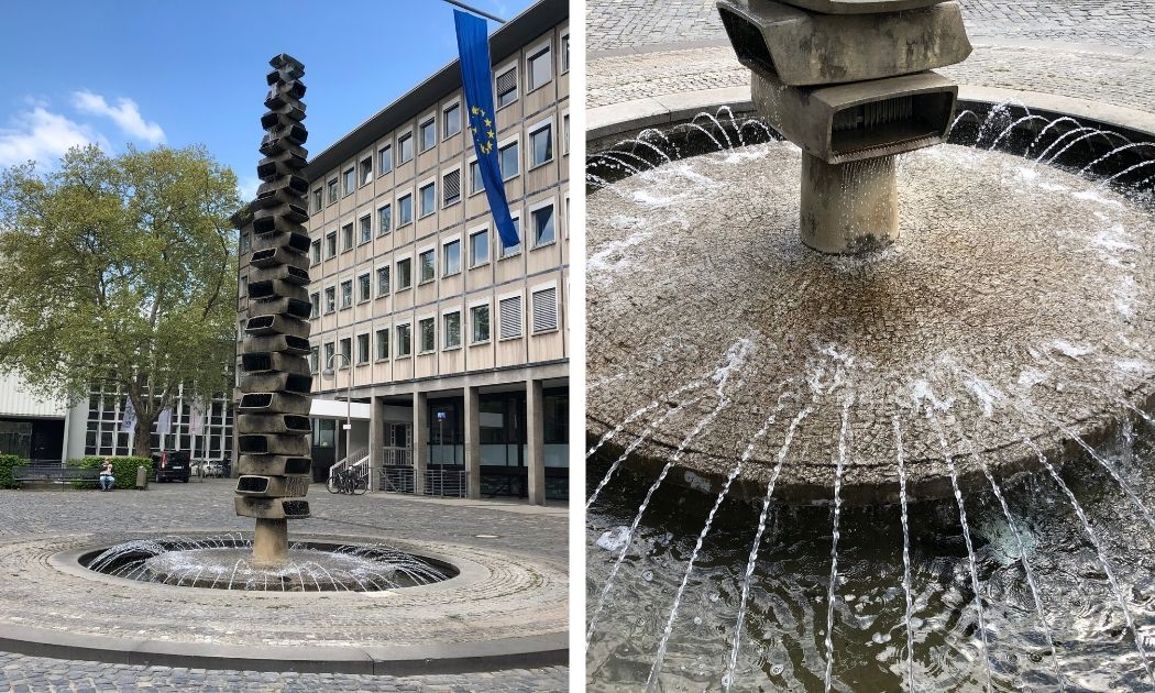 Der Börsenbrunnen erinnert an den Wiederaufbau